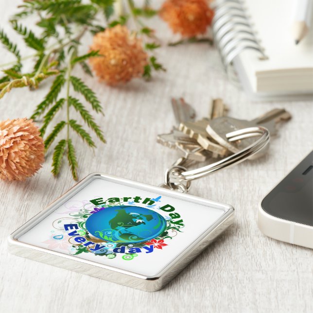 Earth Day Every Day Keychain (Side)