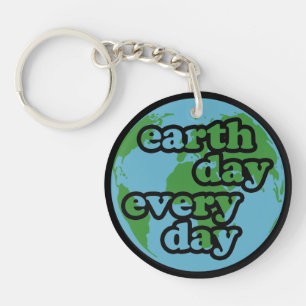 Earth Day Every Day Keychain