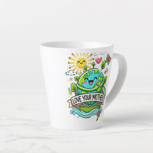 Earth Day Every Day Latte Mug (Right Angle)