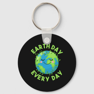 Earth Day Every Day Love The Environment Keychain