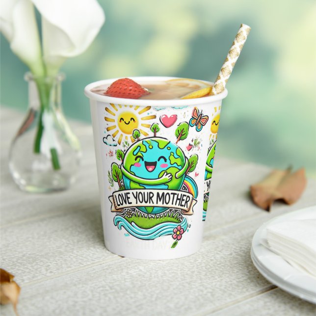 Earth Day Every Day Paper Cups (Insitu)