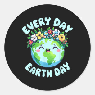 Earth Day Every Day Planet Environmental Earth Day Classic Round Sticker