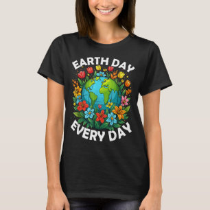 Earth Day Every Day Rainbow Globe Save The Planet T-Shirt