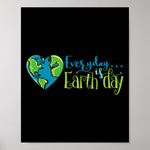 Earth Day Every Day Rainbow Make The Earth Green A Poster