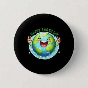 Earth Day Every Day Retro Vintage Men Women Kids N 2 Inch Round Button