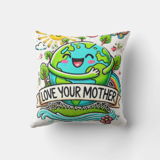 Earth Day Every Day Throw Pillow