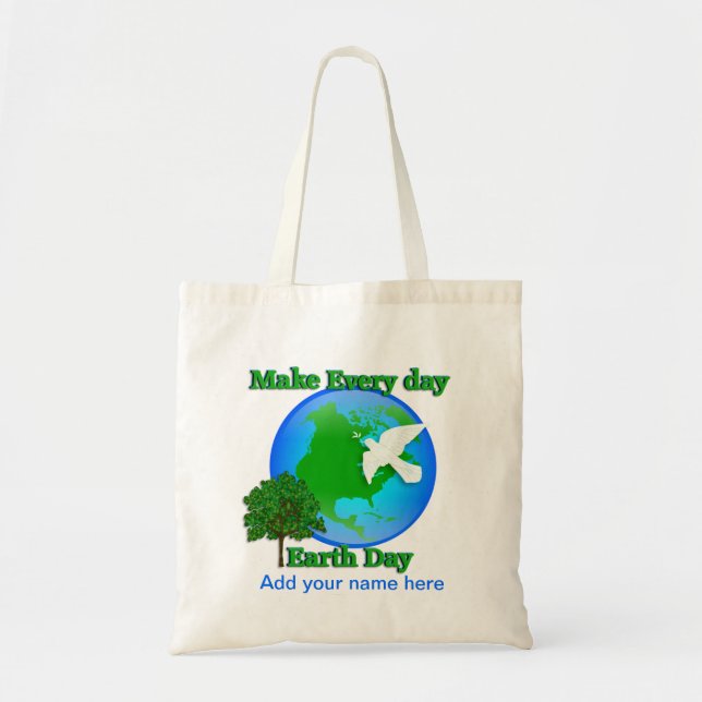Earth Day Every Day  tote 3D graphic environment Bag (Front)