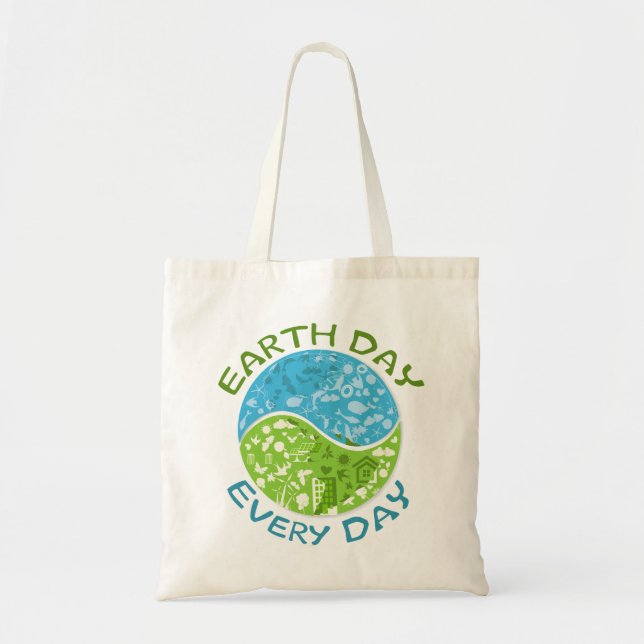Earth Day Every Day Tote Bag (Front)