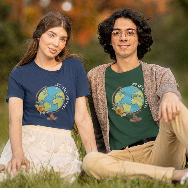 Earth Day Every Day World Globe T-Shirt (Creator Uploaded)