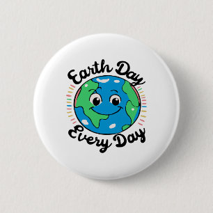 Earth Day Every Environmental Protection 2 Inch Round Button