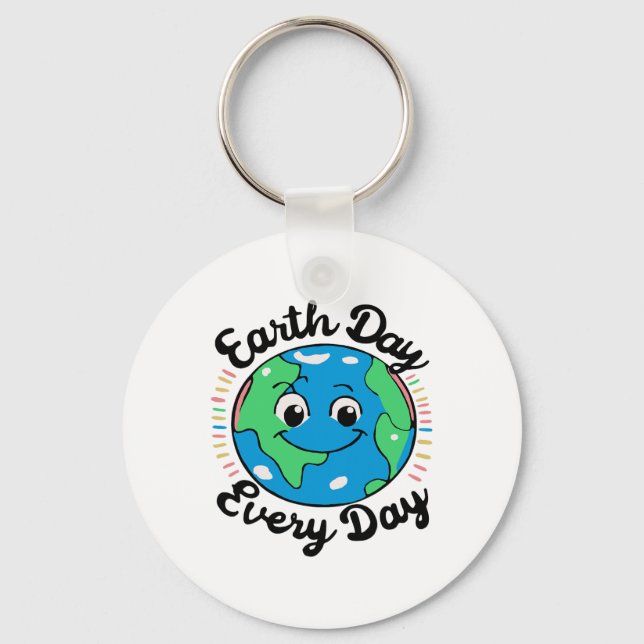 Earth Day Every Environmental Protection  Keychain (Front)