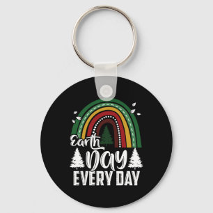 Earth Day Everyday Awareness Planet Animal Men Wom Keychain