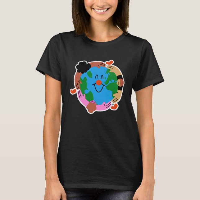 Earth day Everyday Cute Earth T-Shirt (Front)