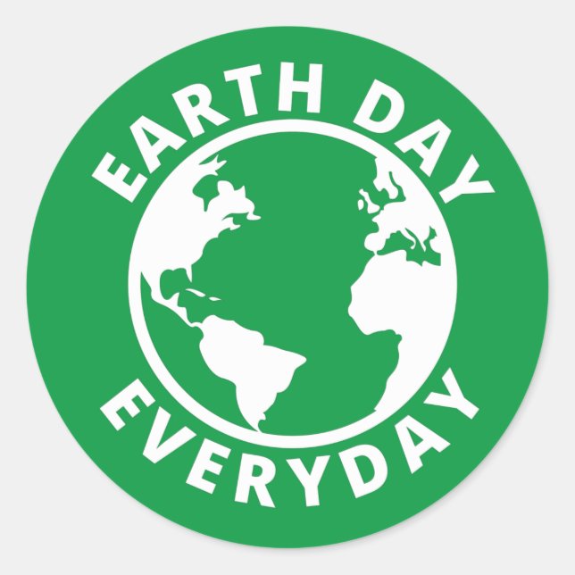 Earth Day Everyday - Earth Day 2022 Button Classic Round Sticker (Front)