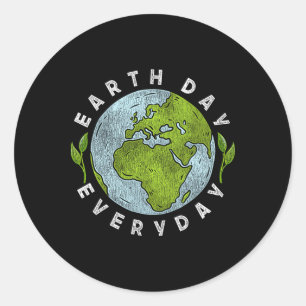 Earth Day Everyday Earth Day 3  Classic Round Sticker