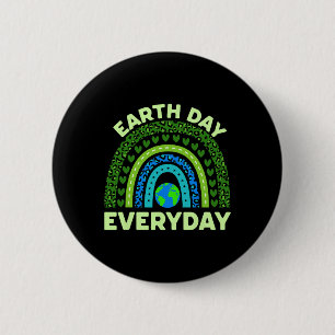 Earth Day Everyday Earth Day Environmental Rainbow 2 Inch Round Button