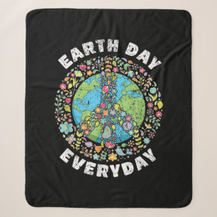 Earth Day Everyday Earth Day Sherpa Blanket