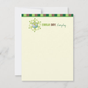 "Earth Day. Everyday." Flat Note Cards