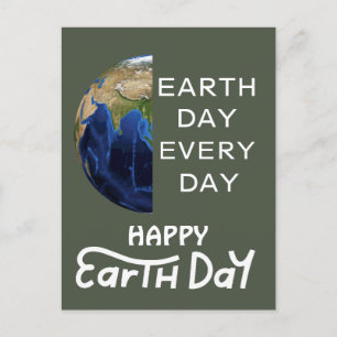 earth day everyday, go green, Save Our Planet Postcard