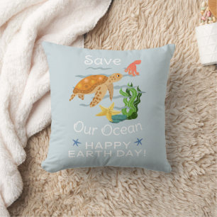 earth day everyday, go green, Save Our Planet Throw Pillow