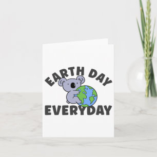 Earth Day Everyday Koala Globe  Card
