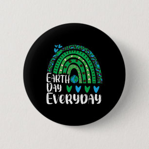 Earth Day Everyday Rainbow Earth Day 2 Inch Round Button
