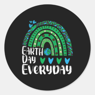 Earth Day Everyday Rainbow Earth Day Classic Round Sticker
