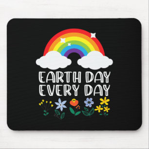 Earth Day Everyday Rainbow Flower Earth Day Save N Mouse Pad
