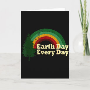 Earth Day Everyday Rainbow Pine Tree  Card