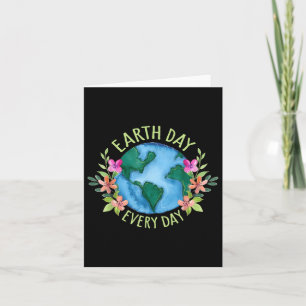 Earth Day Everyday Retro Environmental Shirt Women Card