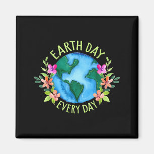 Earth Day Everyday Retro Environmental Shirt Women Magnet