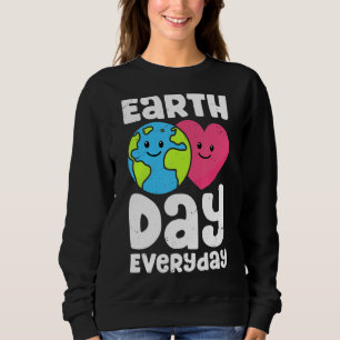 Earth Day Everyday Retro Vintage Planet Environmen Sweatshirt