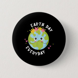 Earth-day Everyday Shirt Kids Girl Women Teacher C 2 Inch Round Button