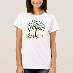 Earth Day Everyday Tree and Spring Flowers T-Shirt