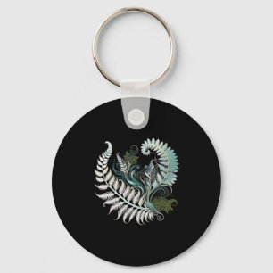 Earth Day Fern Moss Rain Forest Green Leave And Fl Keychain