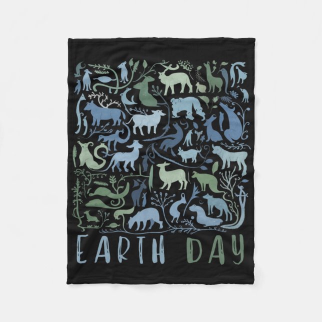 Earth Day For Kids  Fleece Blanket (Front)