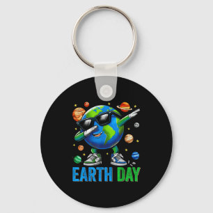 Earth Day Funny Dab Dabbing Earth Toddler Boys Kid Keychain