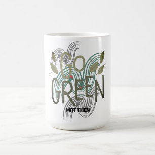 earth day, go green, art simple elegant custom coffee mug