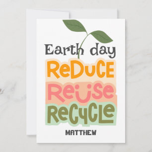 earth day, go green, art simple elegant science  card