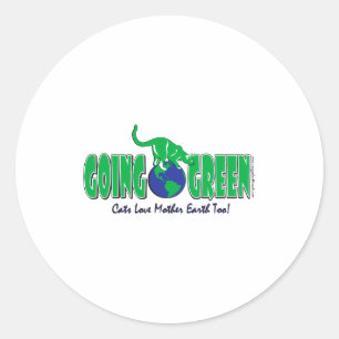 Earth Day Going Green T Shirt Classic Round Sticker