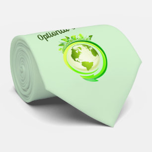 Earth Day Green Planet Tie