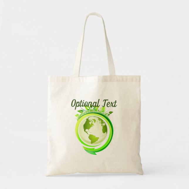 Earth Day Green Planet Tote Bag (Front)