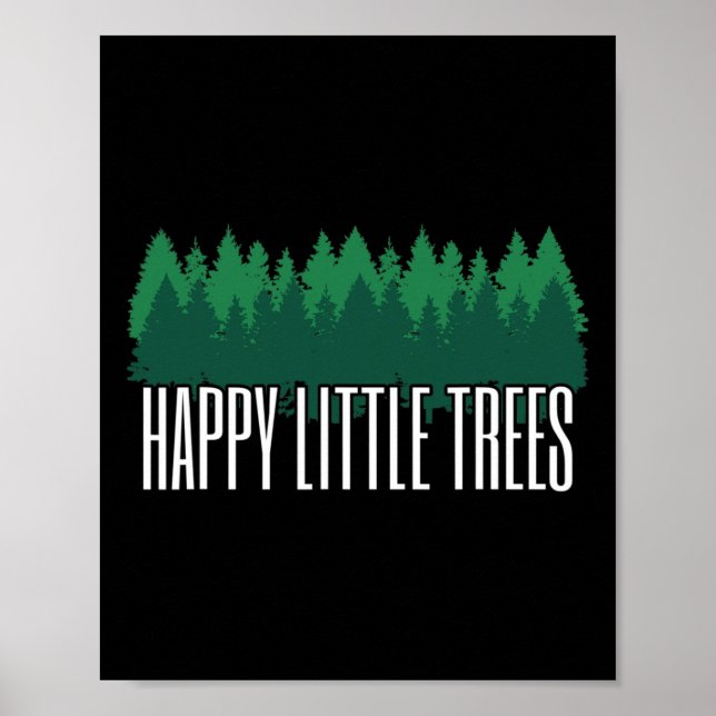 Earth Day Happy Little Trees  Poster (Front)