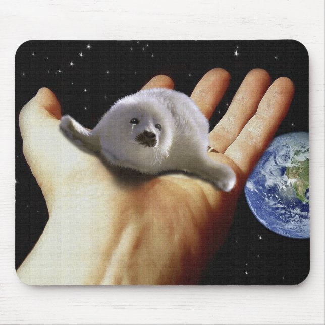 EARTH DAY HARP SEAL Mousepad (Front)