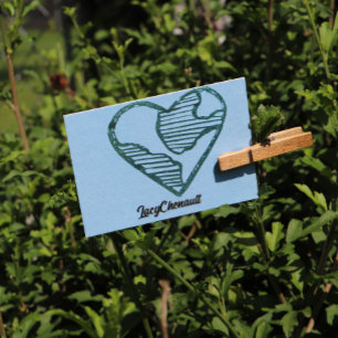 Earth Day Heart Earthy Love                        Rubber Stamp