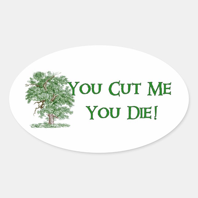 Earth Day Humour Oval Sticker (Front)