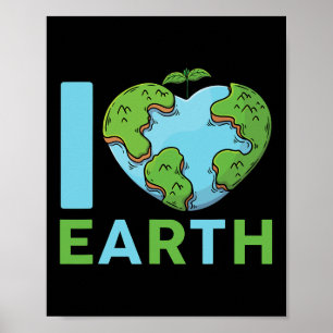 Earth Day - I'm Love Earth Heart Kids Toddler Boys Poster