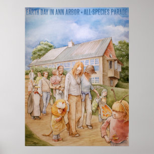 earth day in ann arbor (poster) poster