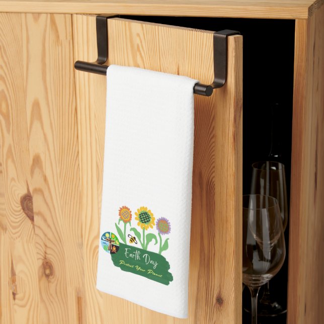 Earth Day Kitchen Towel (Thirds Fold)