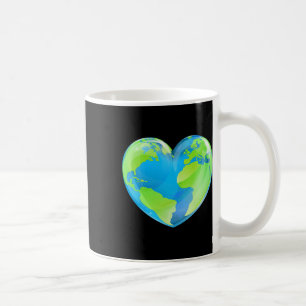 Earth Day Love Heart World Globe  Coffee Mug